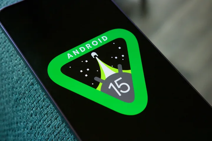 Android 15 logo on smartphone screen - Google just released the first Android 15 beta. Here's what's new ...