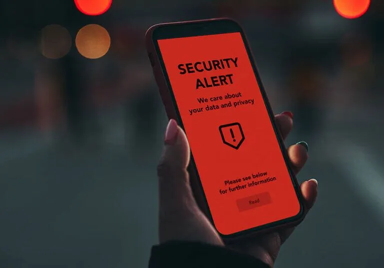 Smartphone security alert on screen - Alert: Consumer Data Breach | Creative Planning