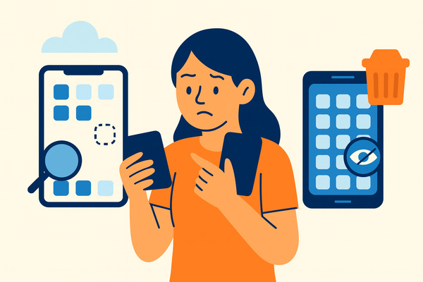 Person uninstalling app on Android smartphone - How to Delete Hidden Apps on iPhone and Android - Cleanfox Blog