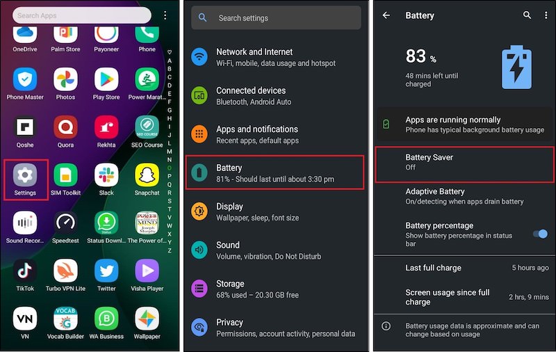 Android phone battery saver screen - How to Save Battery Juice on a Dying Android Phone - Hongkiat