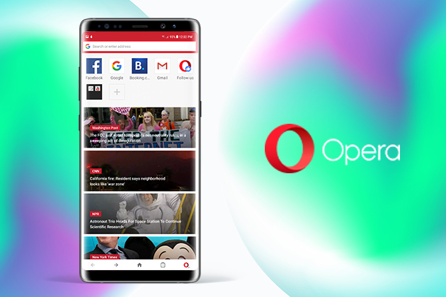 Person reading news on Android phone - Opera Revives News Reading with Artificial Intelligence - Opera ...