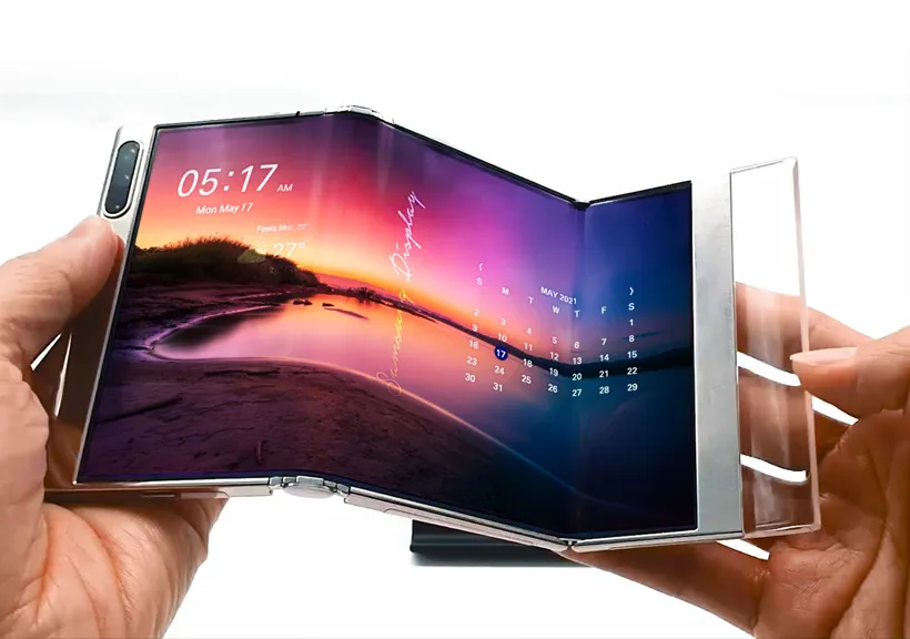 foldable smartphone display - Samsung Display showcases foldable phone screen designs | The Verge